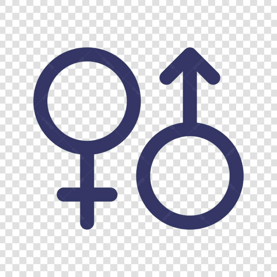Ícone de gênero masculino e feminino PNG com fundo transparente