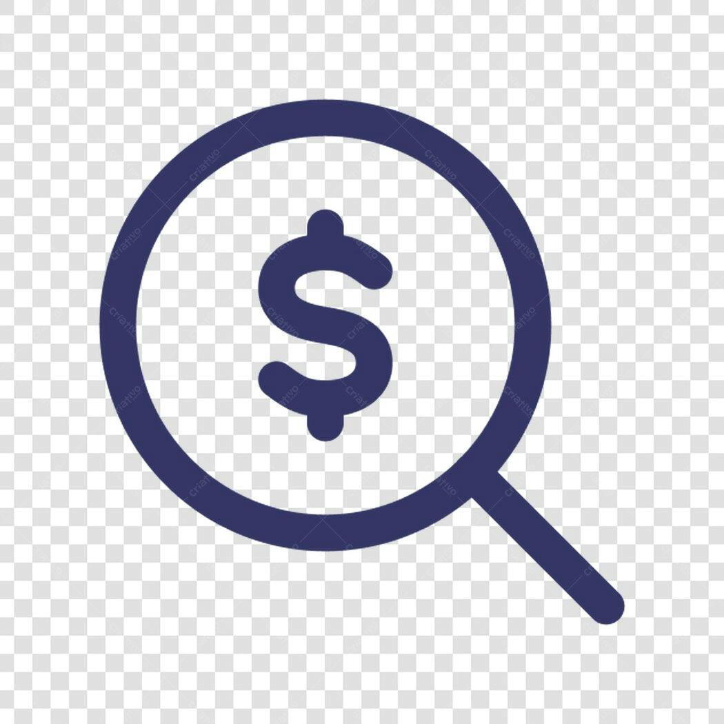Ícone Pesquisa Financeira PNG com fundo transparente