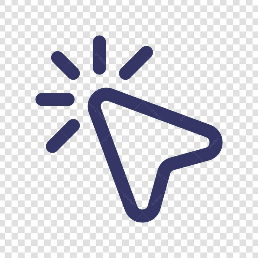 Ícone de cursor PNG com fundo transparente