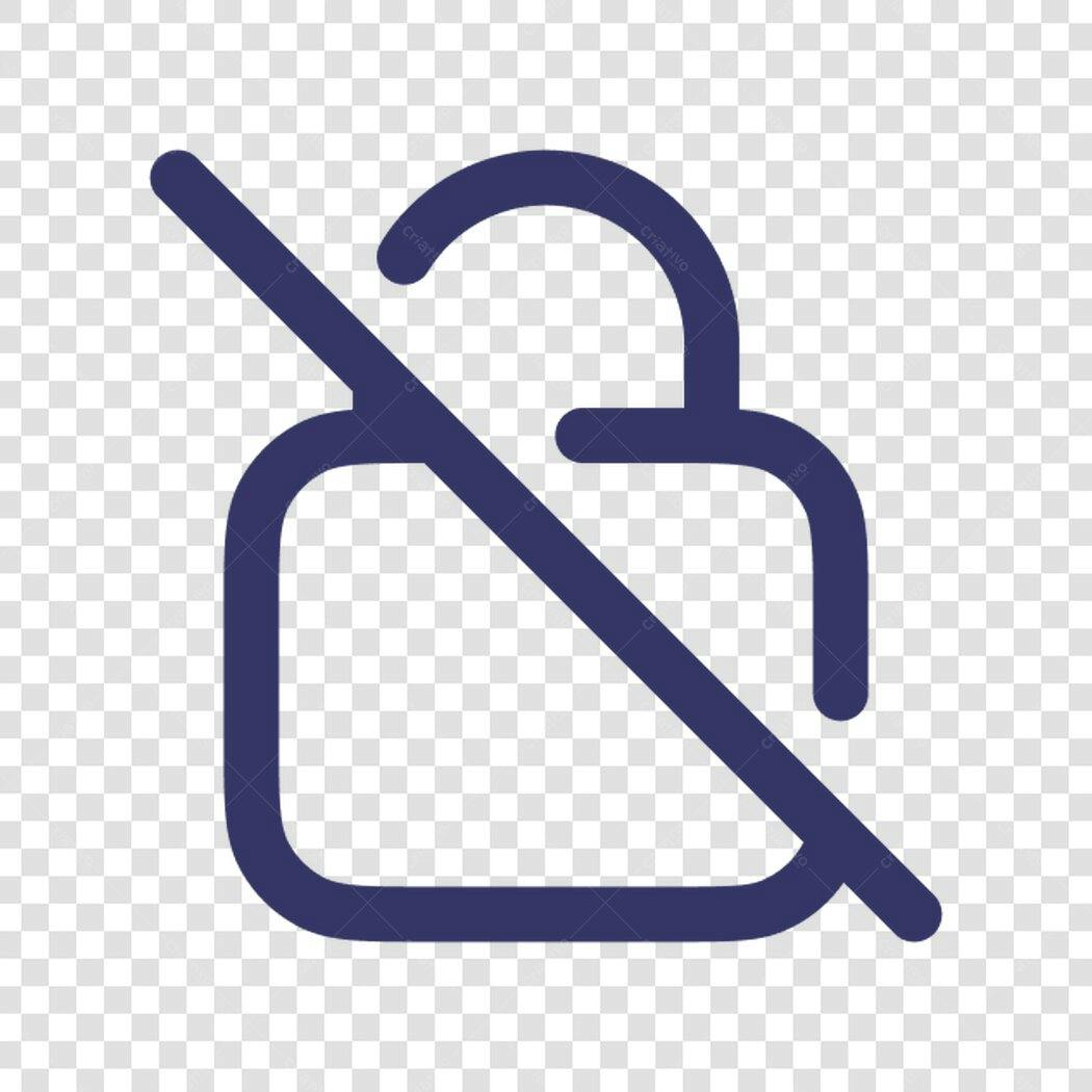 Ícone Cadeado Desbloqueado PNG com fundo transparente