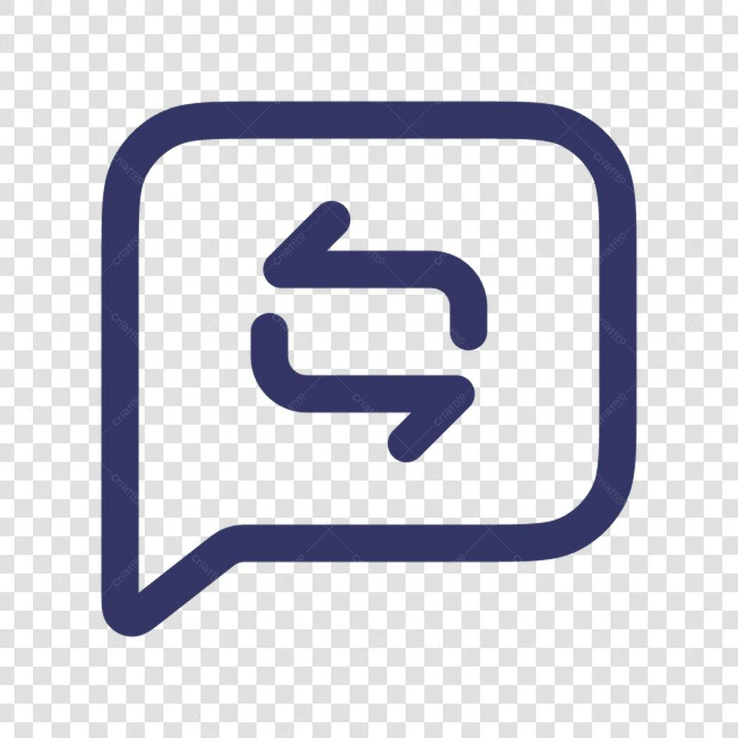 Ícone de troca de mensagens PNG com fundo transparente