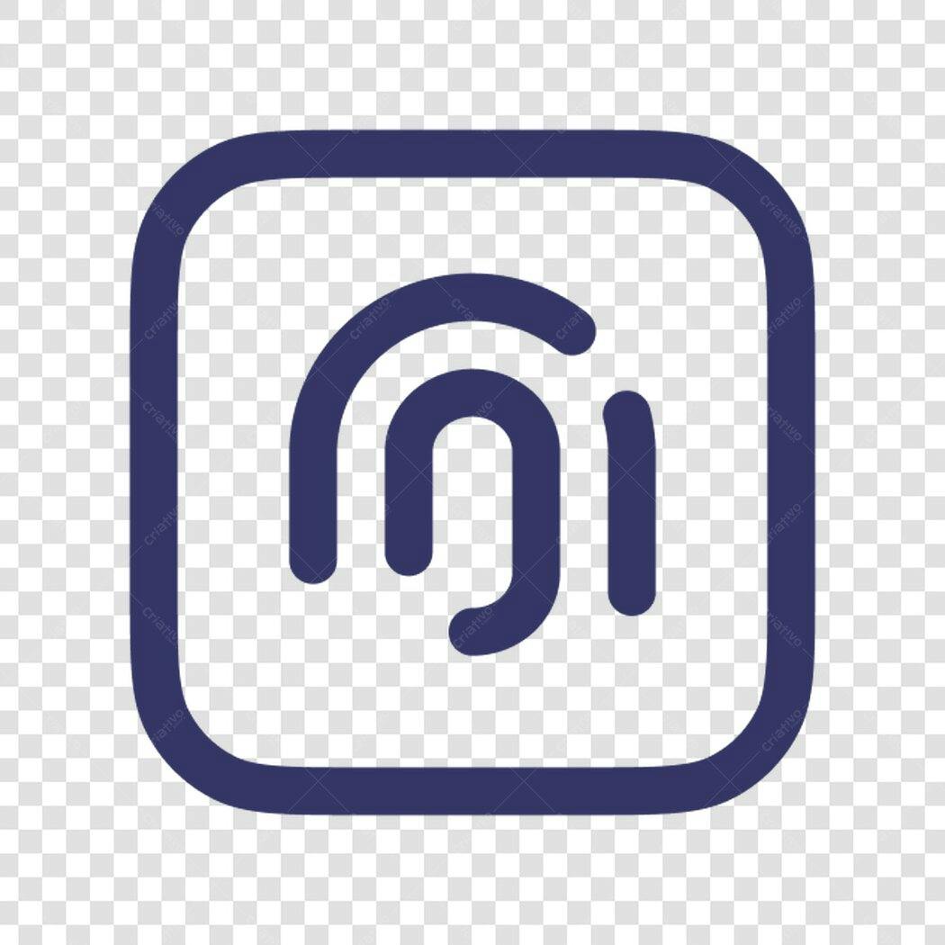Ícone Biometria PNG com fundo transparente