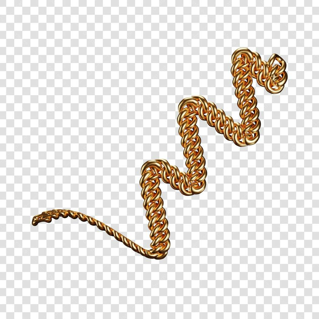 Icone Ouro Cadeia PNG com fundo transparente