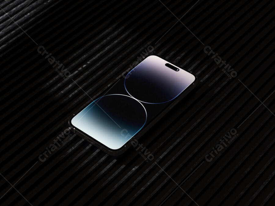 Mockup de Smartphone Moderno com Tela em Tons Escuros