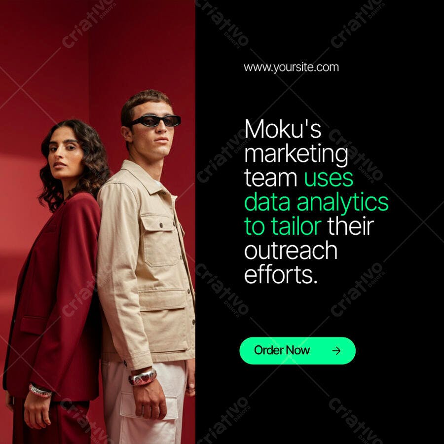 Anúncio Modelo de Moda PSD Editável