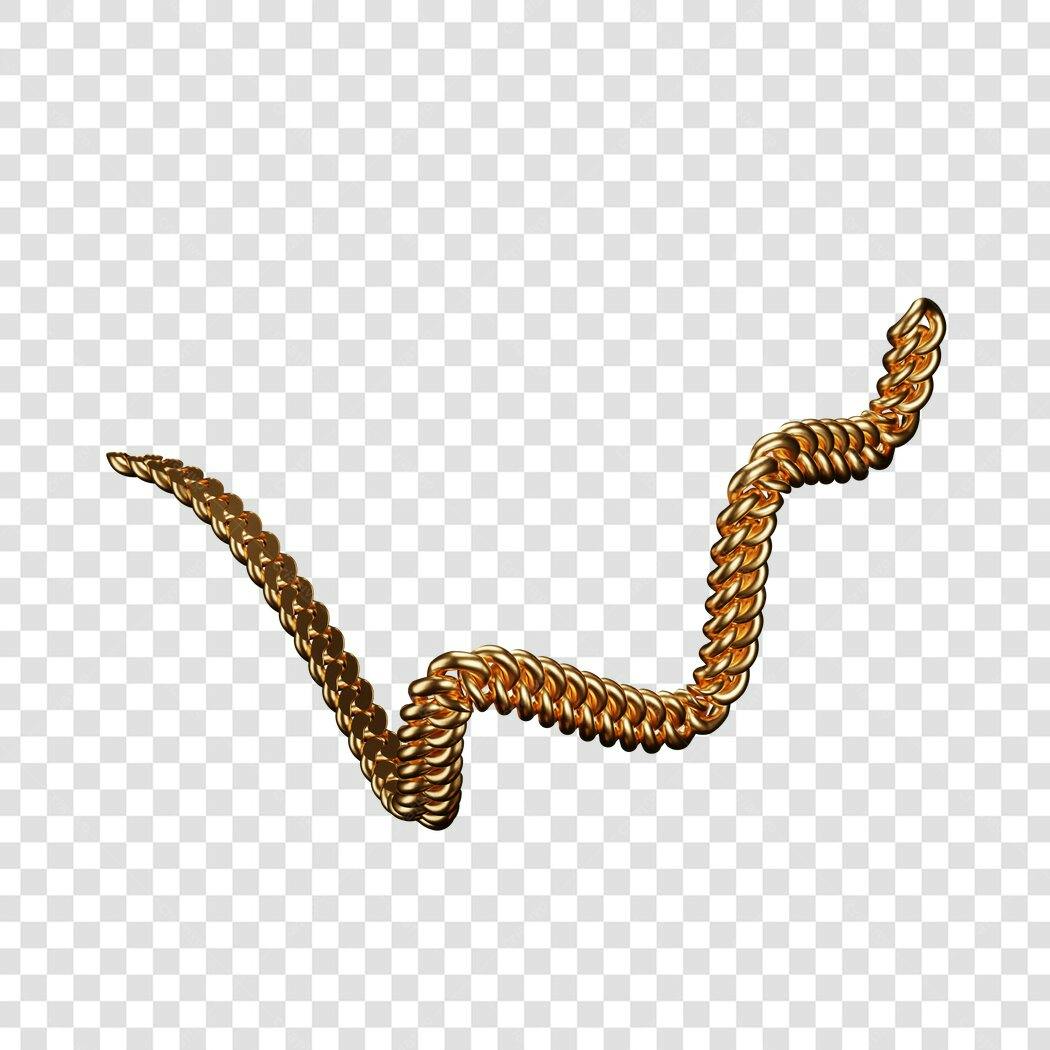 Icone de corrente dourada PNG com fundo transparente