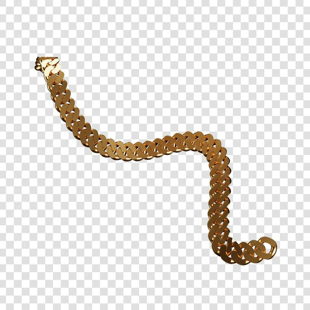 Icone de corrente dourada PNG com fundo transparente