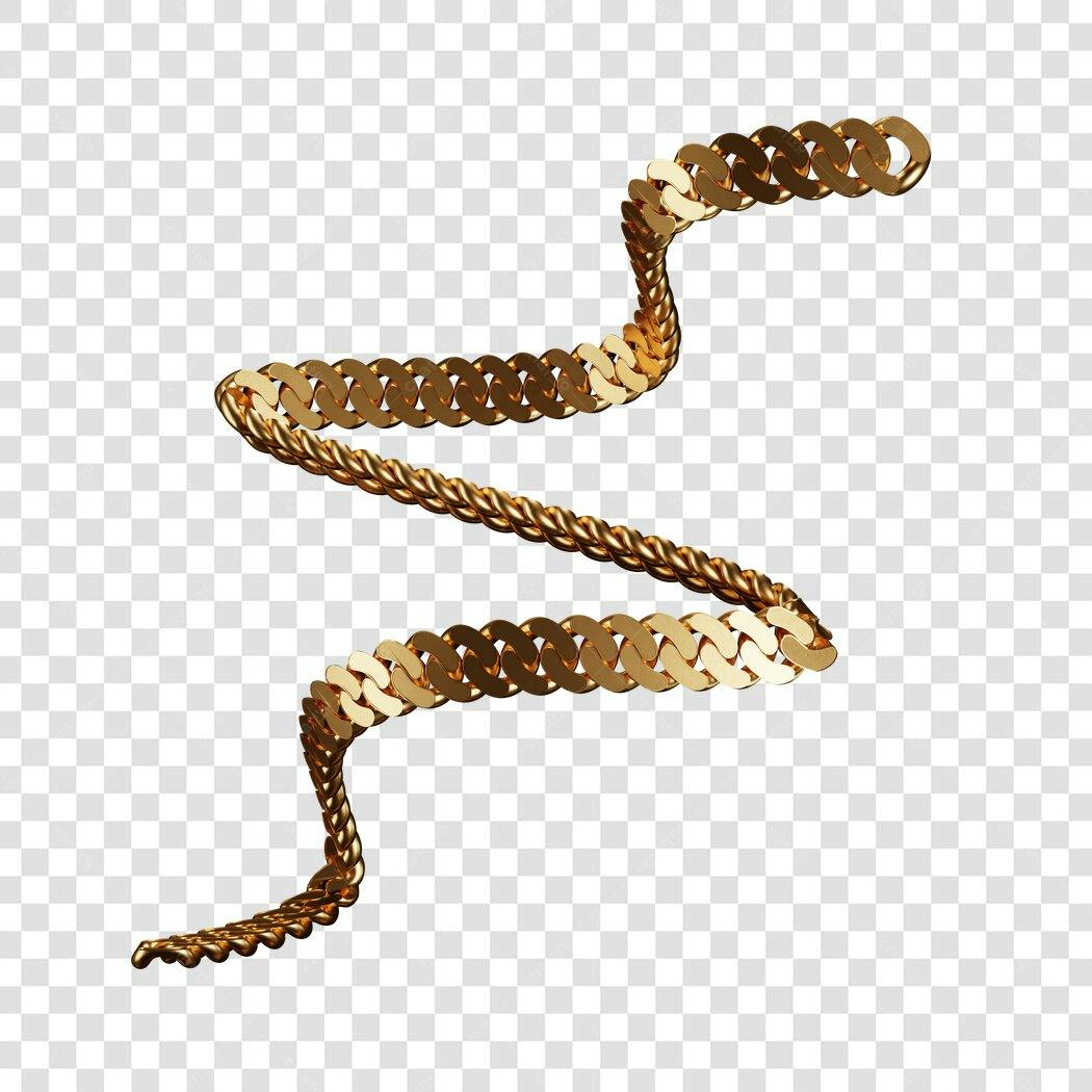 Icone de Corrente de Ouro PNG com fundo transparente