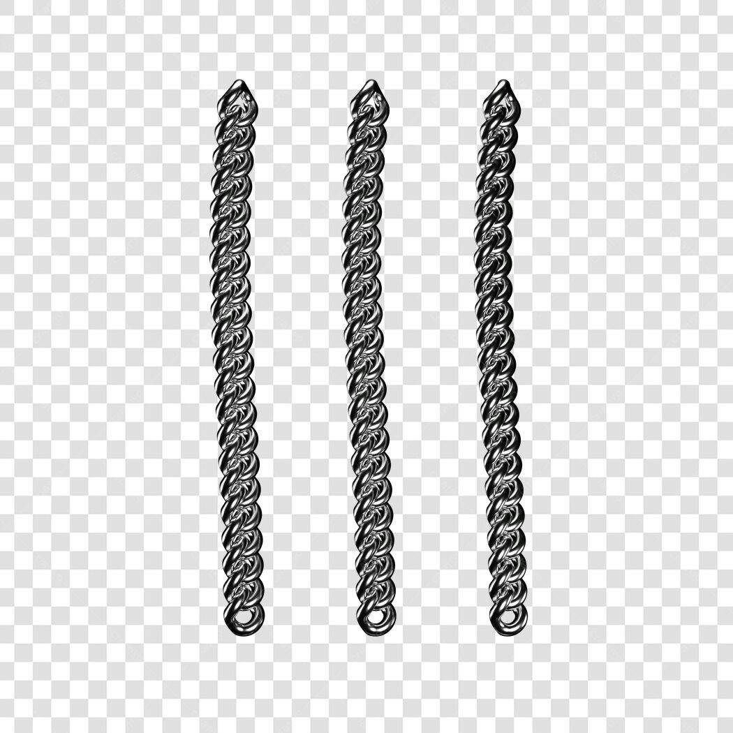 Icones de Correntes em Metal Prata PNG com fundo transparente
