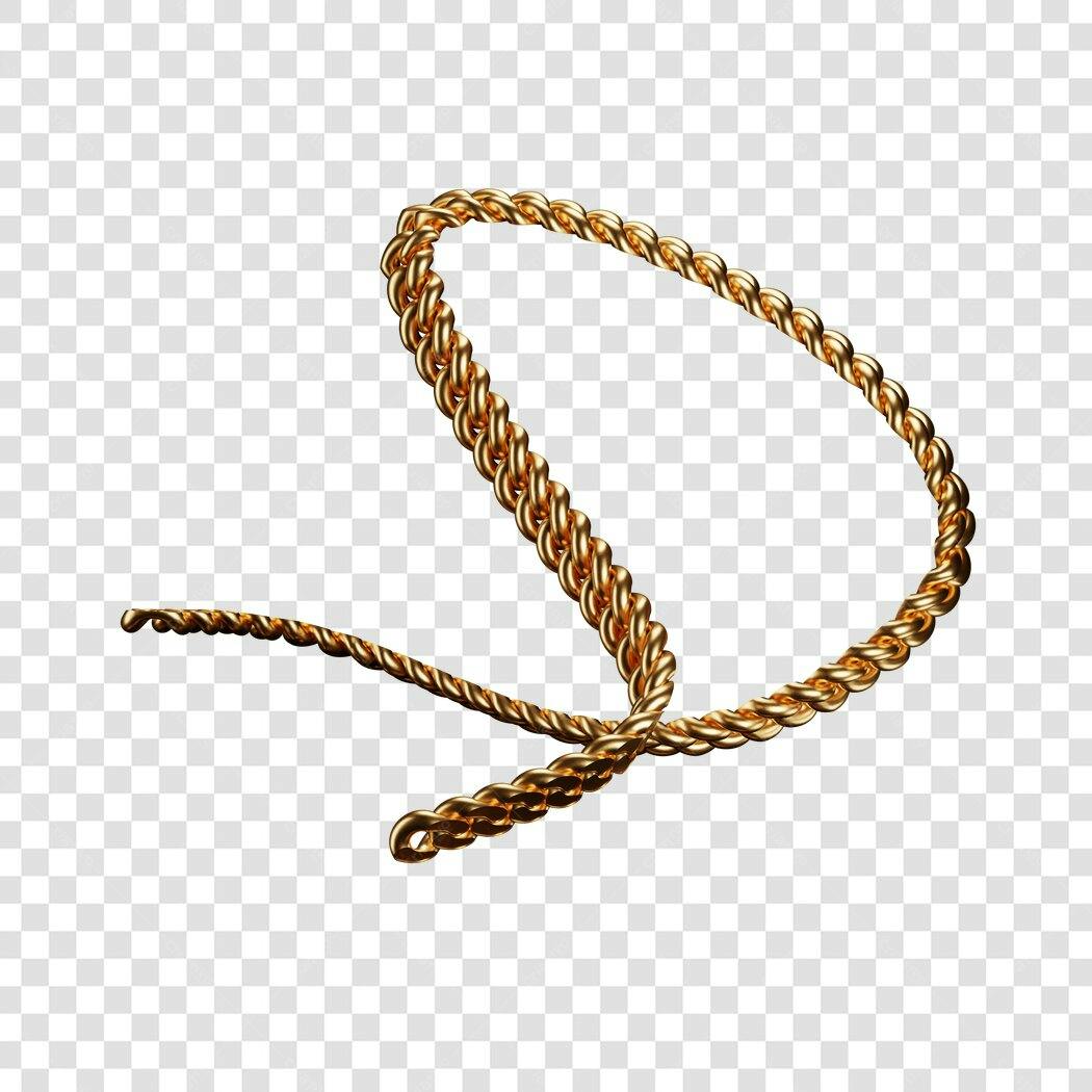 Icone Ouro Corrente PNG com fundo transparente