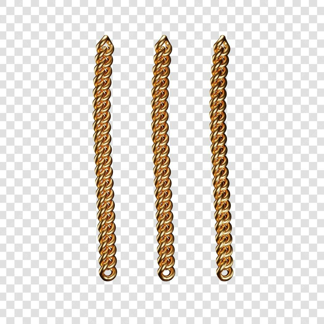 Icones de Corrente de Ouro PNG com fundo transparente