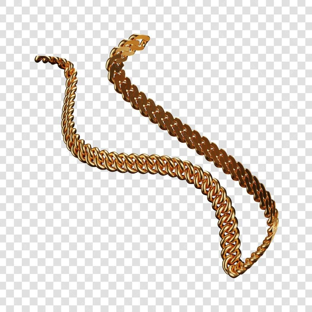 Icone Ouro Corrente PNG com fundo transparente