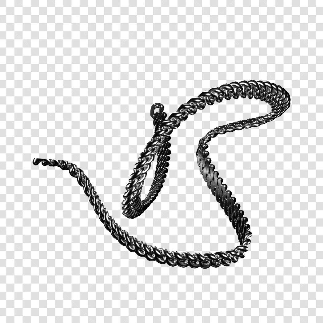 Icone de corrente metálica PNG com fundo transparente