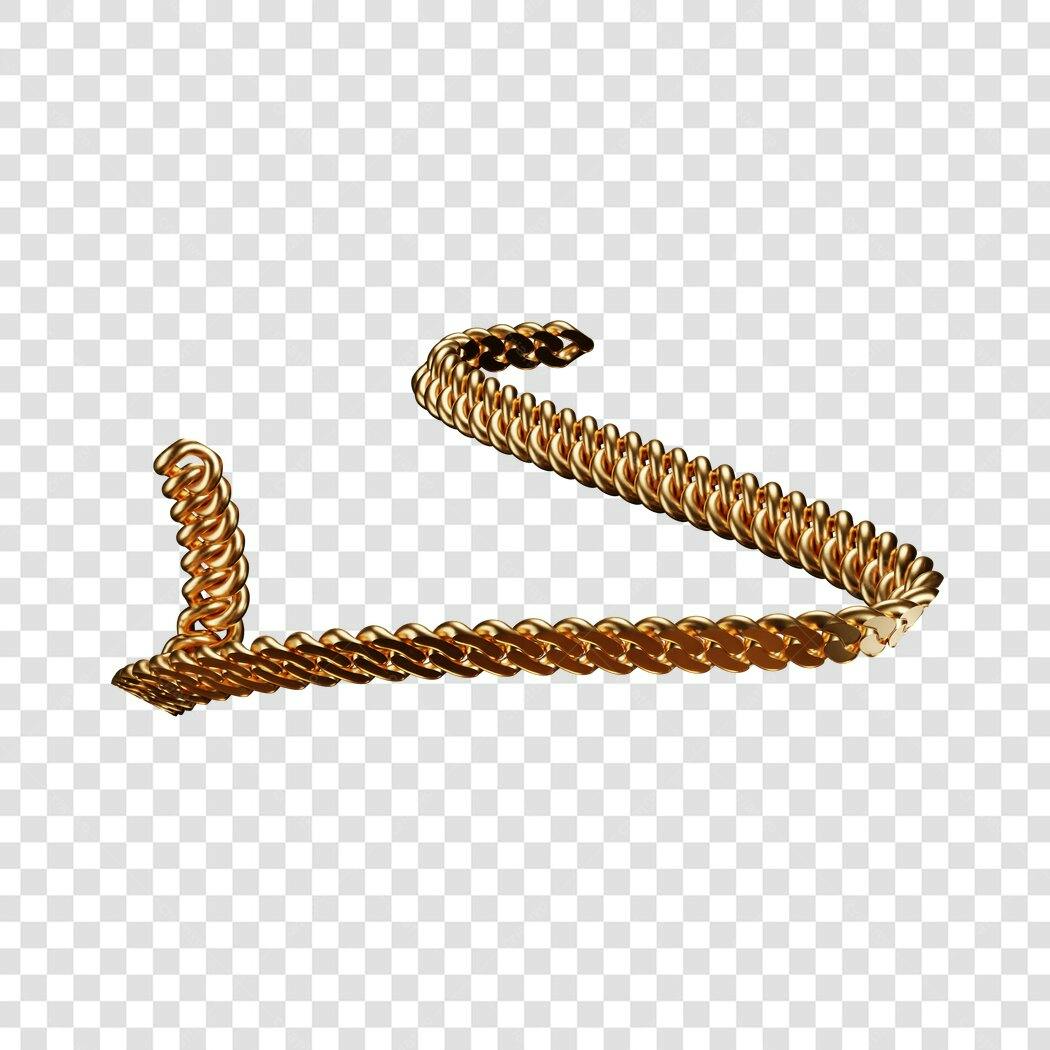 Icone de Corrente de Ouro PNG com fundo transparente