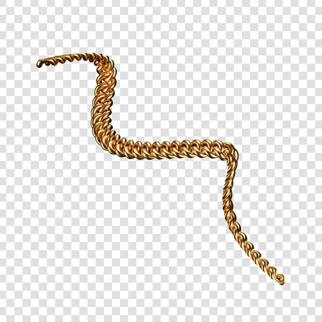 Icone Cadeia de Ouro PNG com fundo transparente
