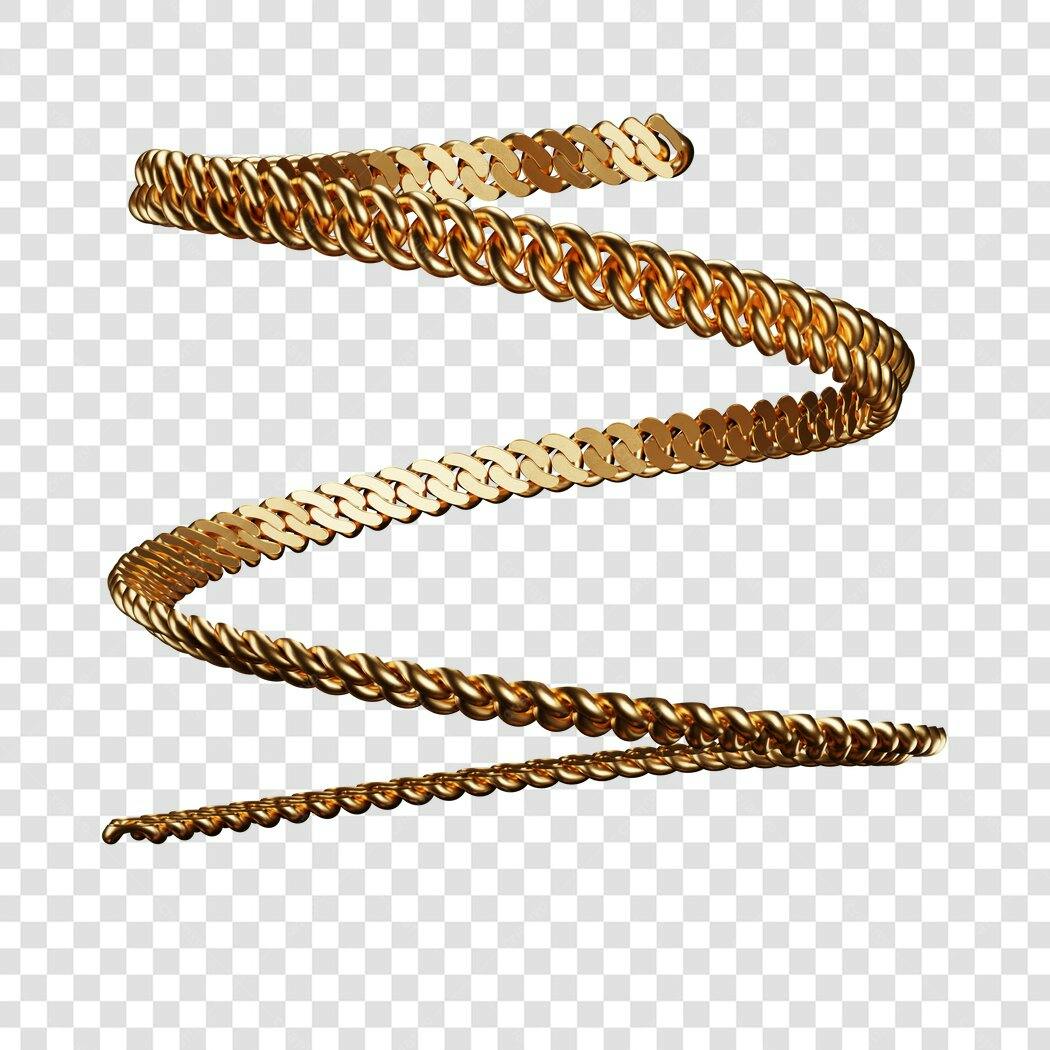 Icone Ouro Luxo Corrente PNG com fundo transparente
