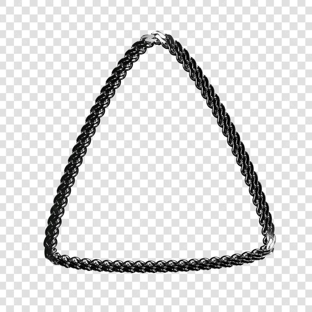 Moldura PNG corrente preta com fundo transparente