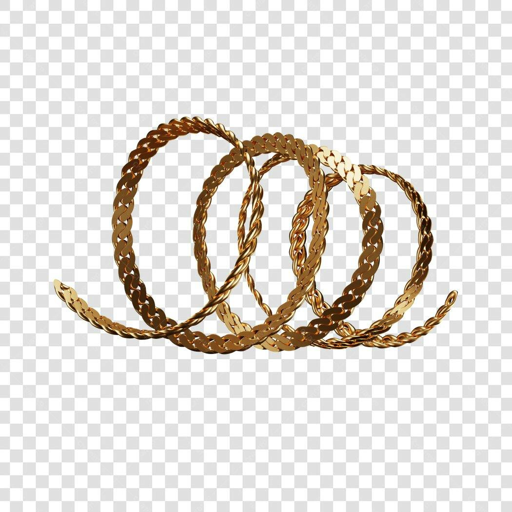 Icone Ouro Cadeia PNG com fundo transparente