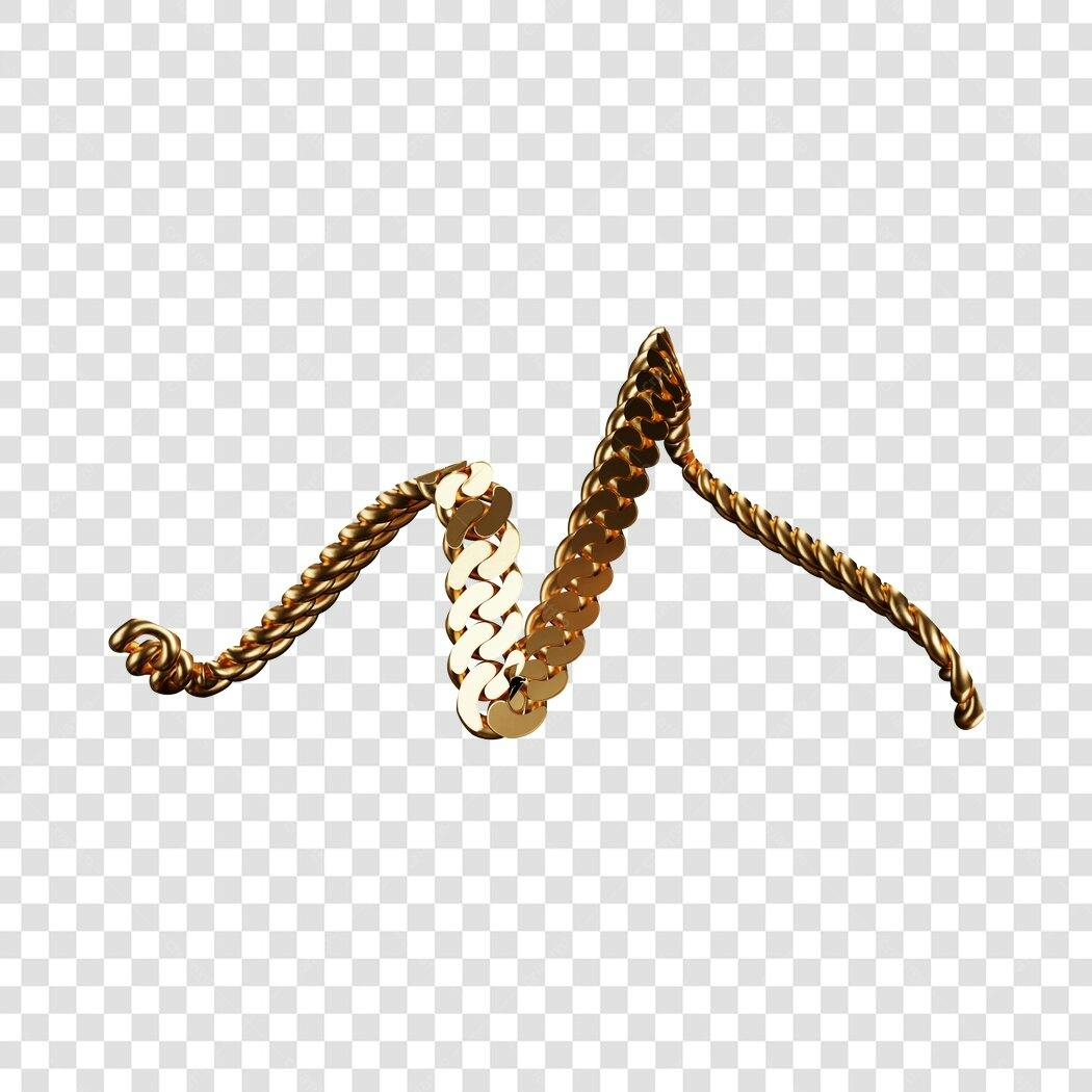 Icone de Corrente de Ouro PNG com fundo transparente