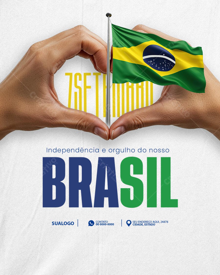Flyer para 7 de Setembro PSD Editável