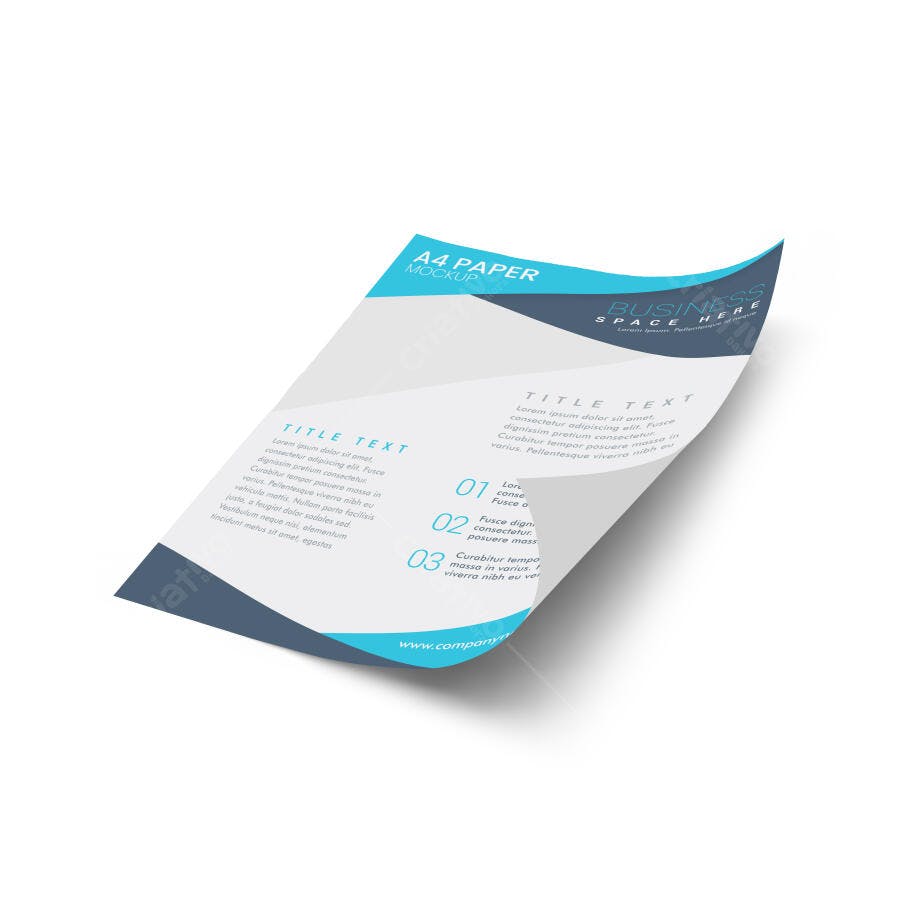 Mockup Folheto A4 Moderno: Azul e Cinza