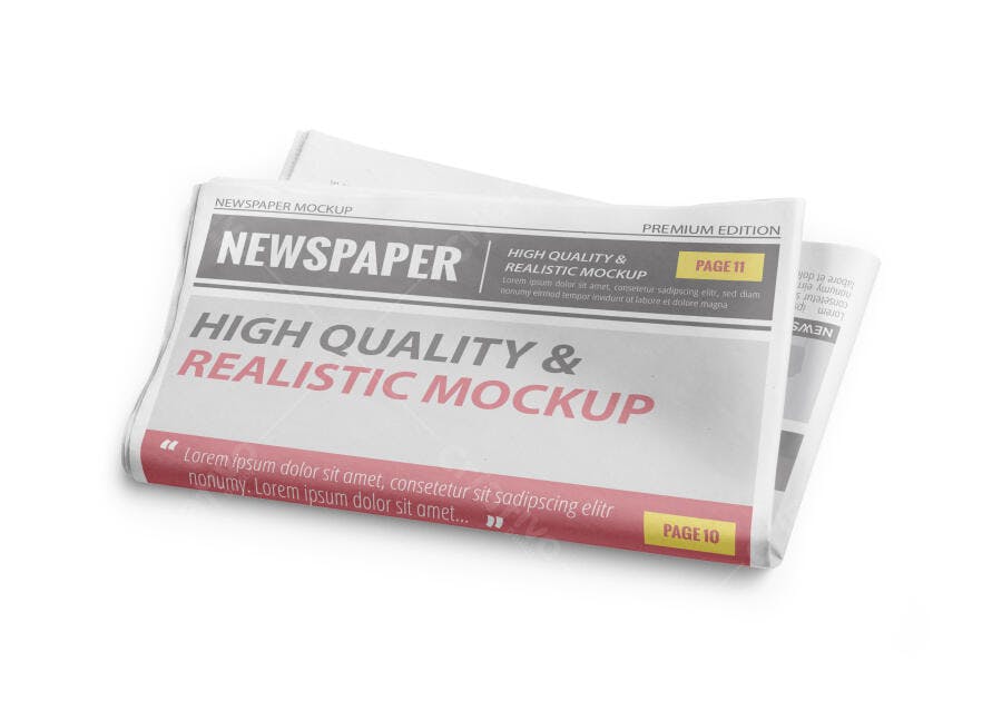 Mockup Jornal Realista: Design Moderno