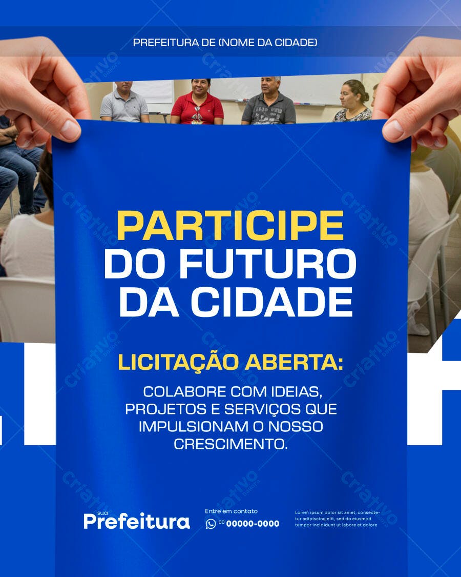 Flyer para Licitação Pública PSD Editável