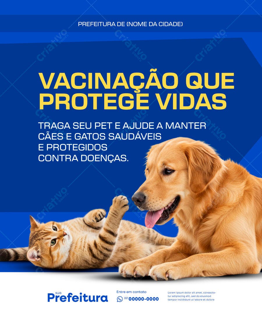 Flyer Vacinação Animal PSD Editável