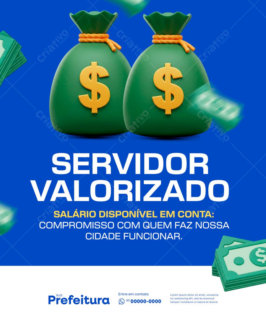 Flyer Servidor Público Valorizado PSD Editável