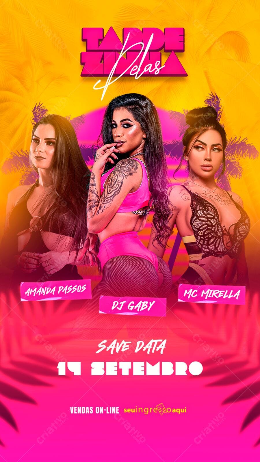 Flyer Festa "Tardezinha Delas" PSD Editável