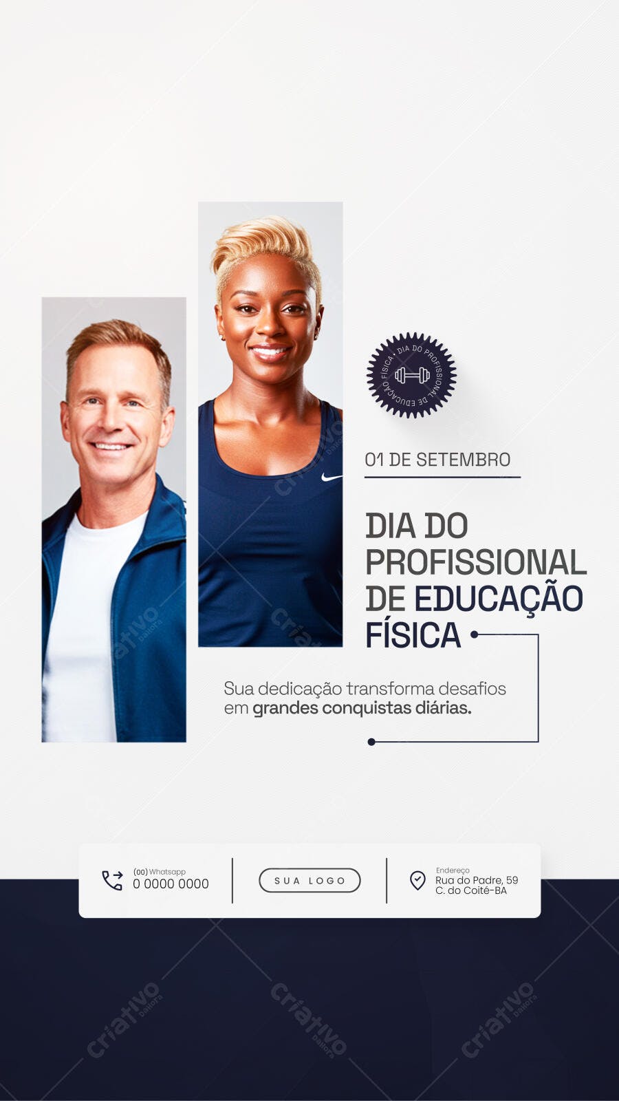 Flyer Dia do Profissional de Educação Física PSD Editável