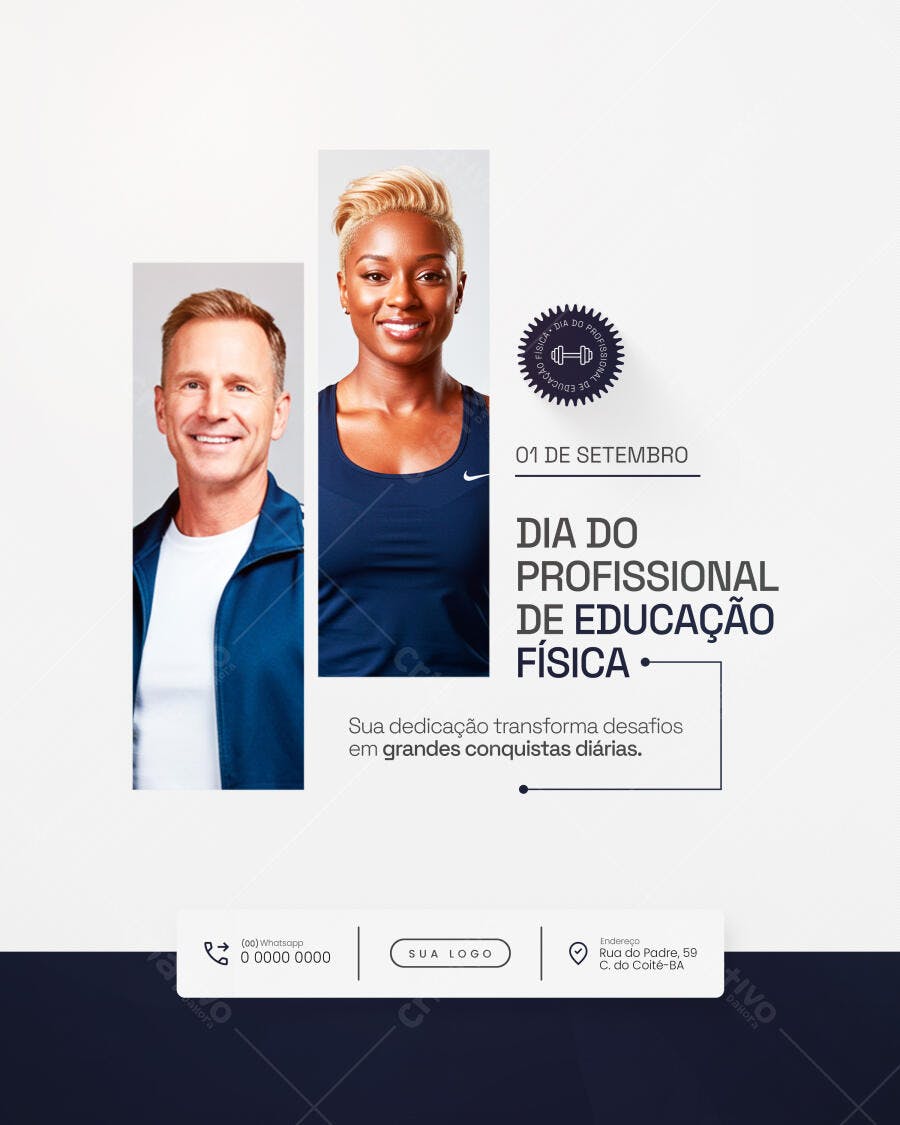 Post para o Dia do Profissional de Educação Física PSD Editável