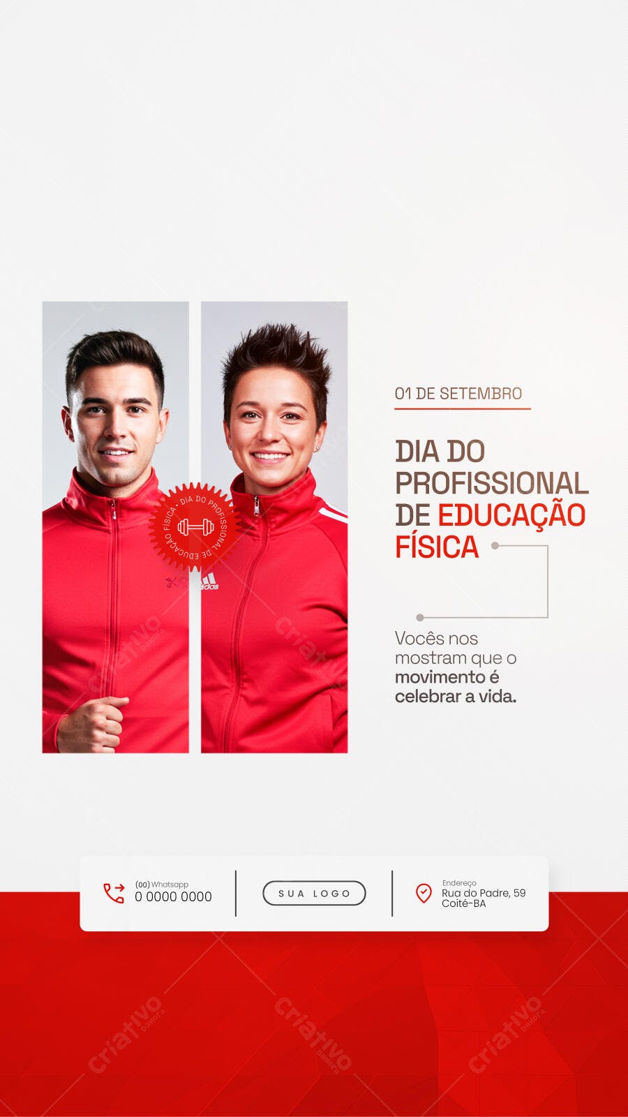 Post para Dia do Profissional de Educação Física PSD Editável