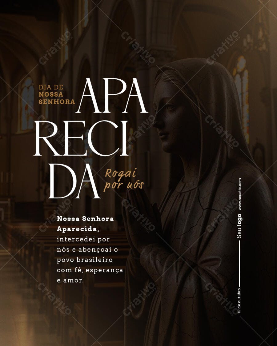 Flyer Dia de Nossa Senhora Aparecida PSD Editável