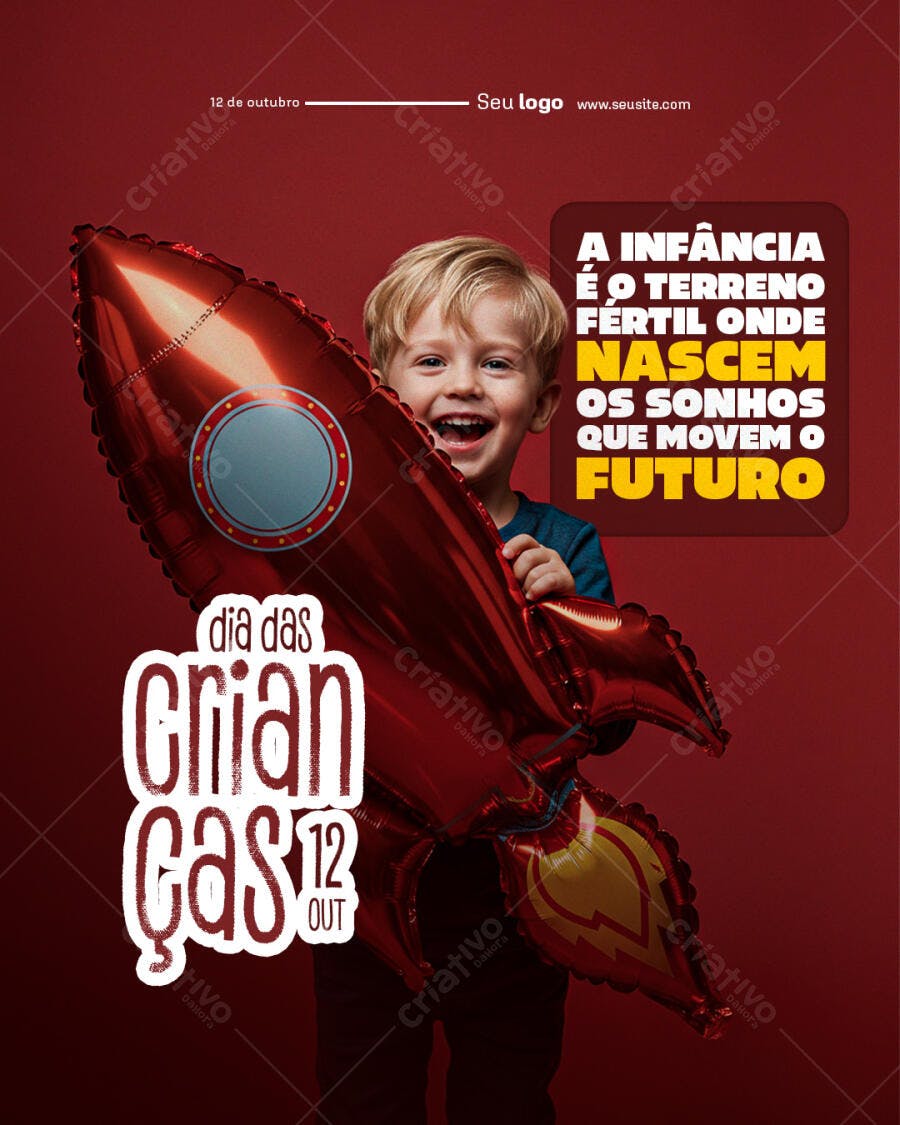 Flyer Dia das Crianças PSD Editável