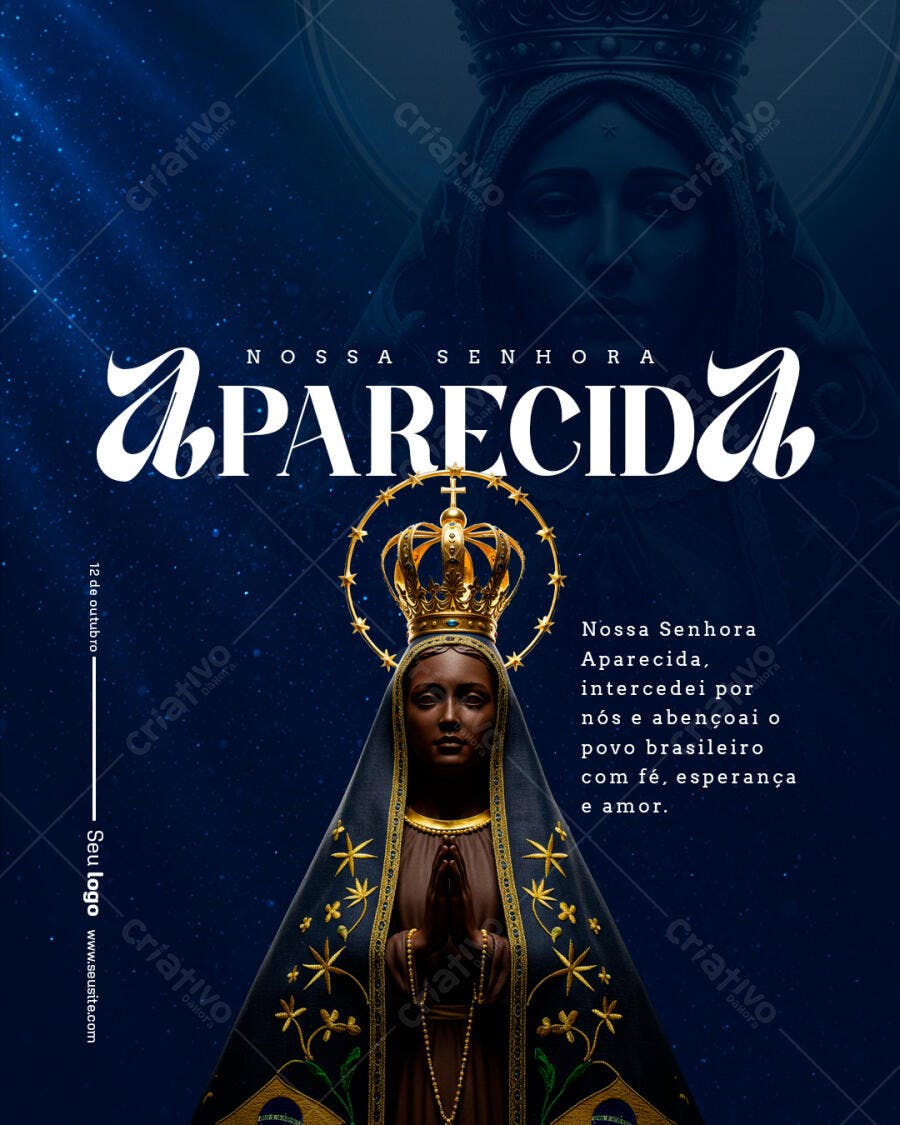 Flyer Nossa Senhora Aparecida PSD Editável