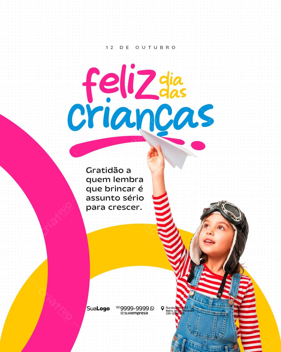 Flyer Dia das Crianças PSD Editável
