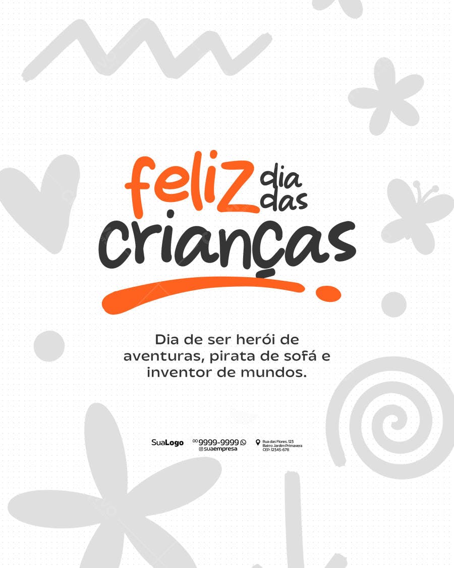 Flyer Dia das Crianças PSD Editável