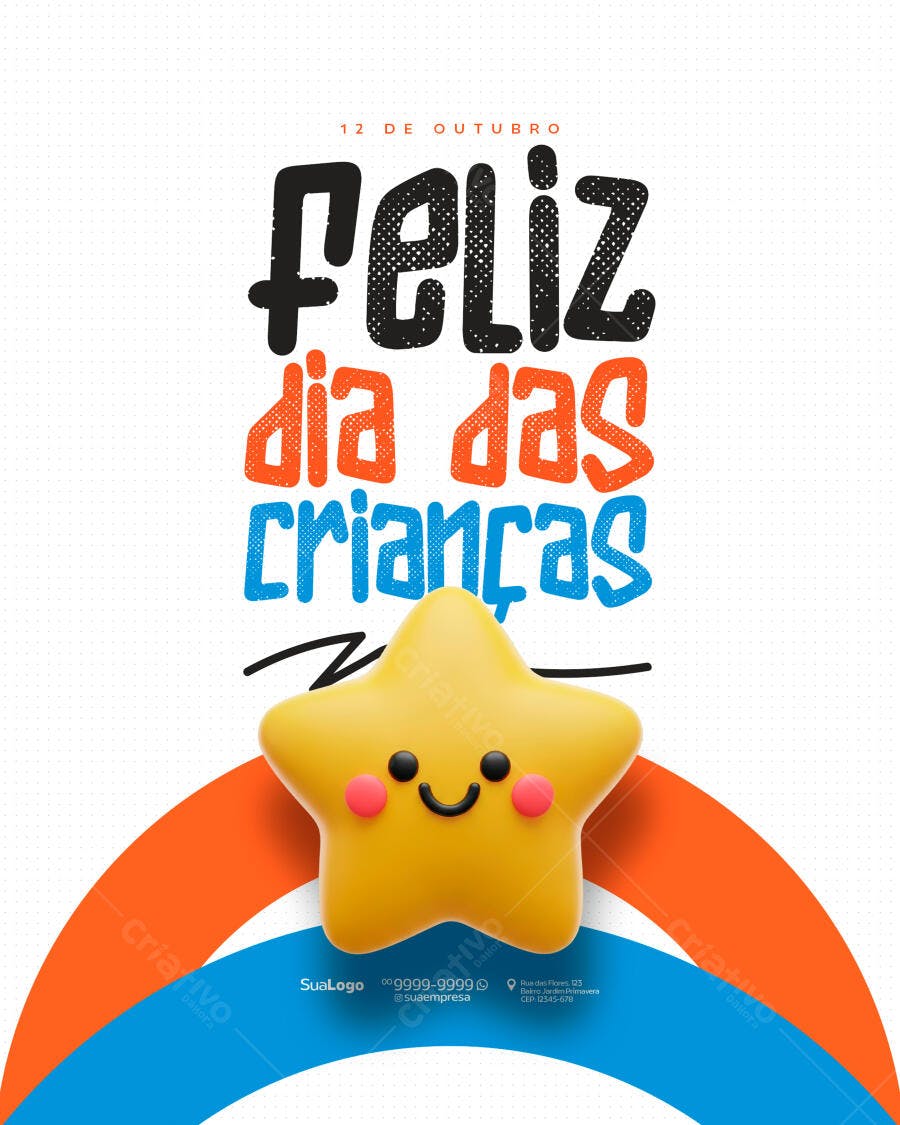 Flyer Dia das Crianças PSD Editável