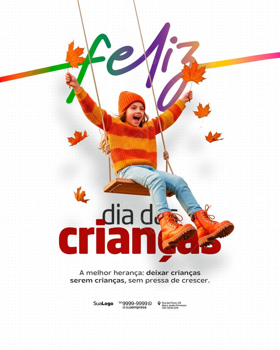 Flyer Dia das Crianças PSD Editável