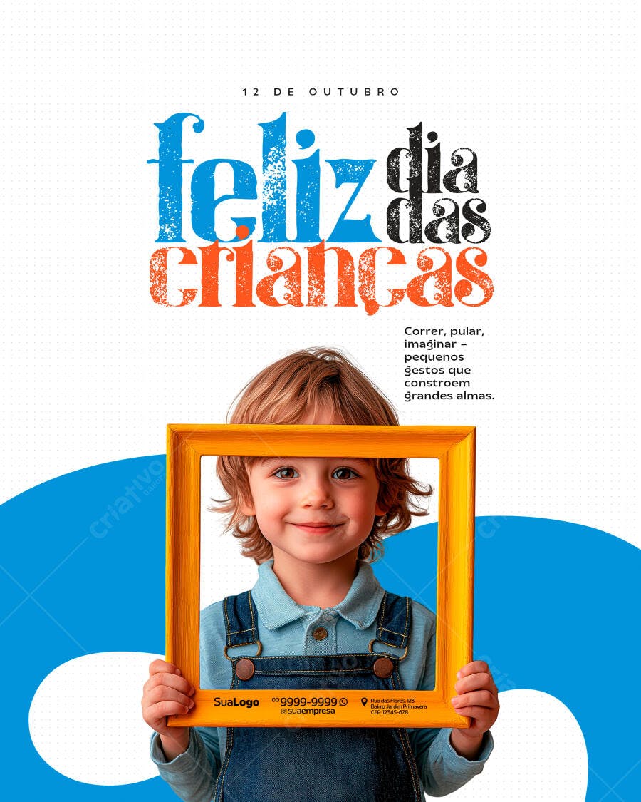Flyer Dia das Crianças PSD Editável