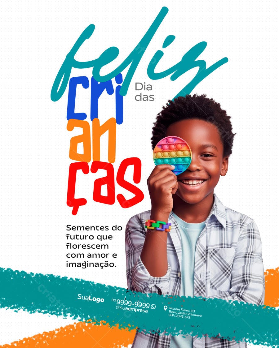Flyer Dia das Crianças PSD Editável