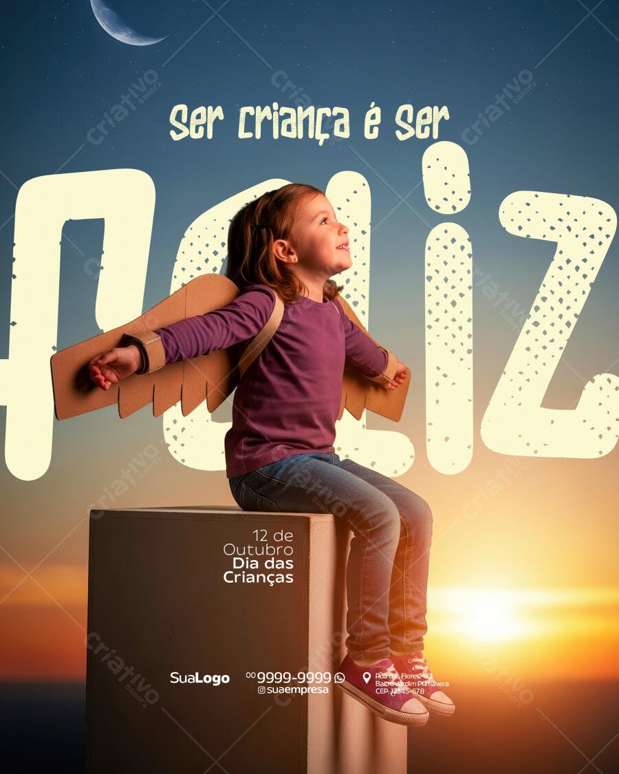 Flyer Dia das Crianças PSD Editável