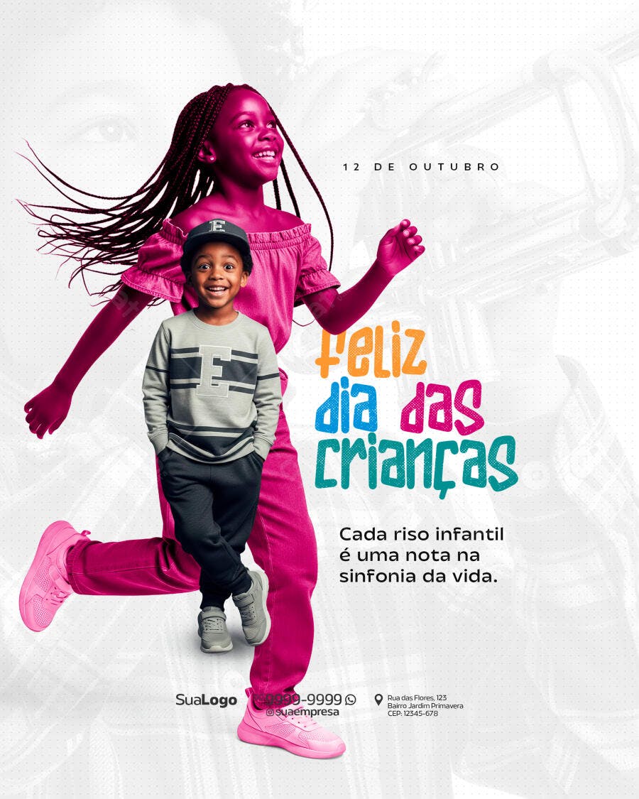 Flyer Dia das Crianças PSD Editável