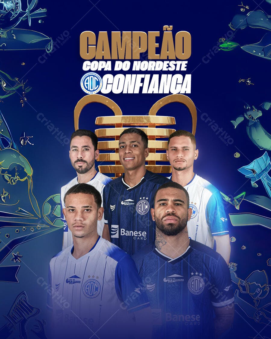 Flyer Copa do Nordeste Campeão PSD Editável