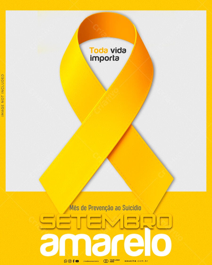 Flyer Setembro Amarelo PSD Editável
