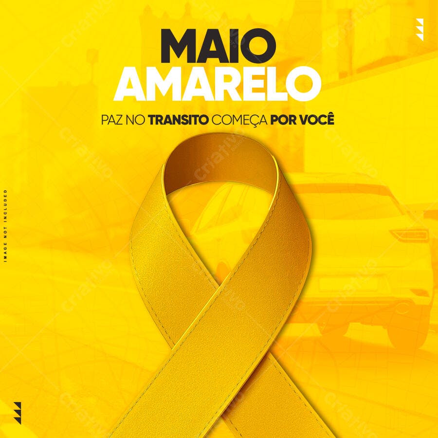 Post para Maio Amarelo PSD Editável