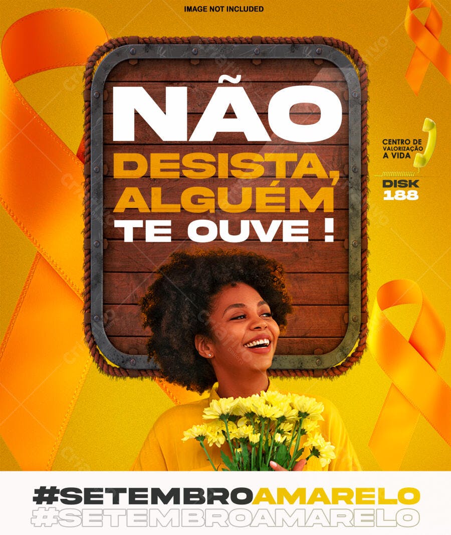 Flyer Setembro Amarelo PSD Editável