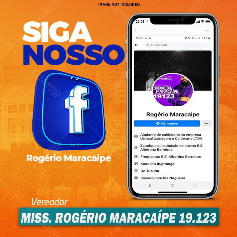 Postagem Facebook para Candidato PSD Editável