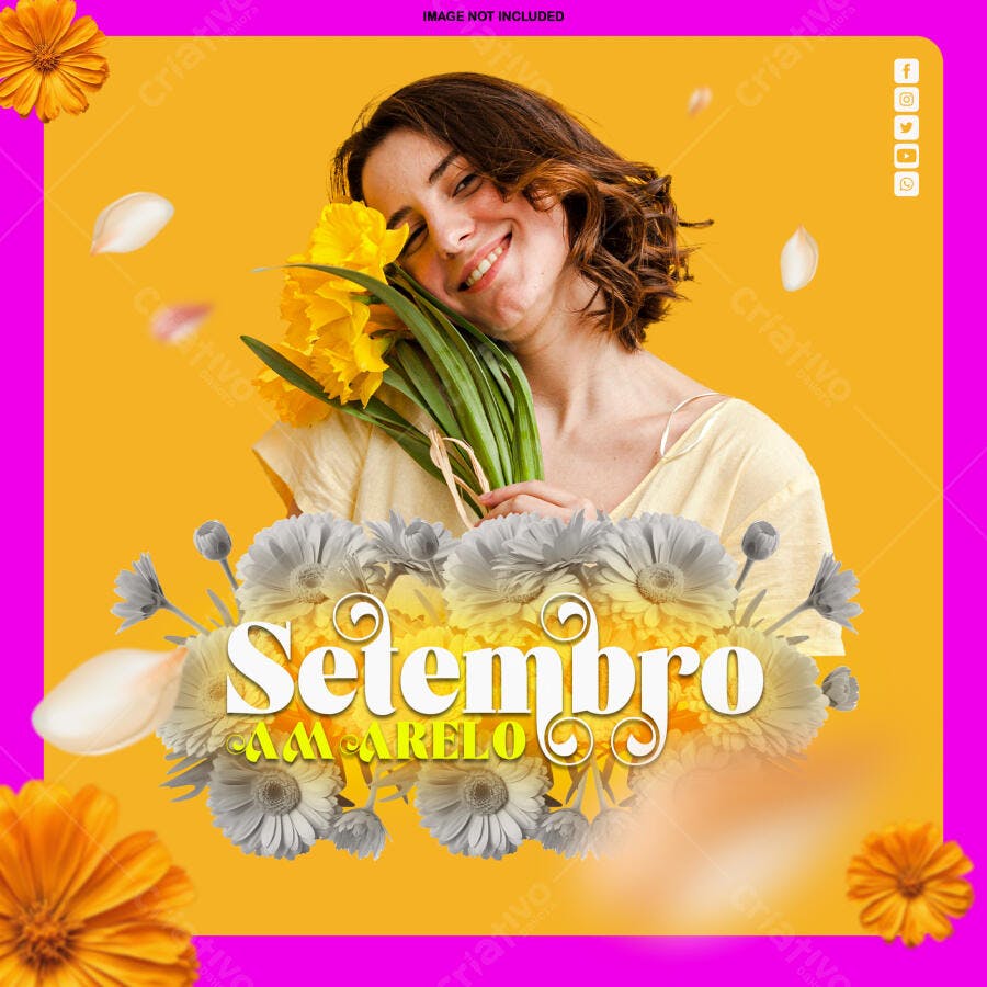 Postagem Setembro Amarelo PSD Editável